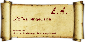 Lévi Angelina névjegykártya